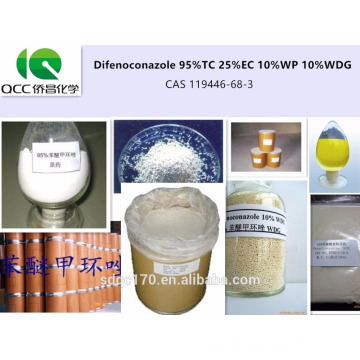 Hochwertiges Agrochemisches / Fungizid Difenoconazol 95% TC 25% EC 10% WP 10% WDG CAS 119446-68-3